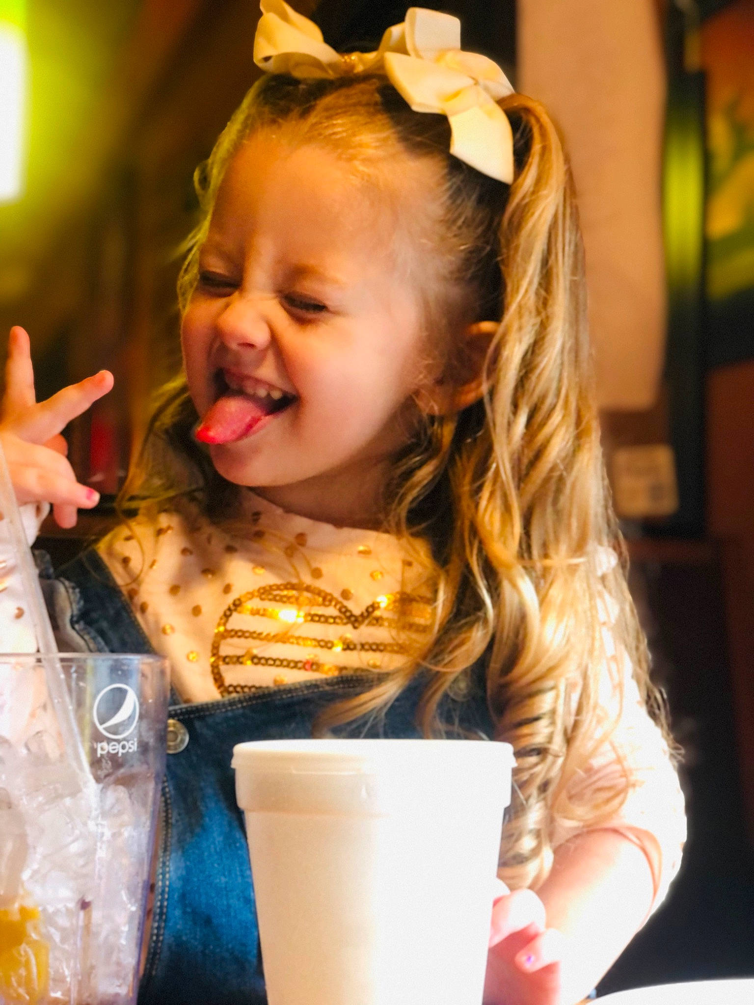 Lydia joined the competition — help win amazing prizes! blond, brown_hair, child, comfort_food, cuisine, dish, drink, event, fast_food, food, food_craving, fun, happy, headband, headpiece, junk_food, person, smile, sweetness, tableware