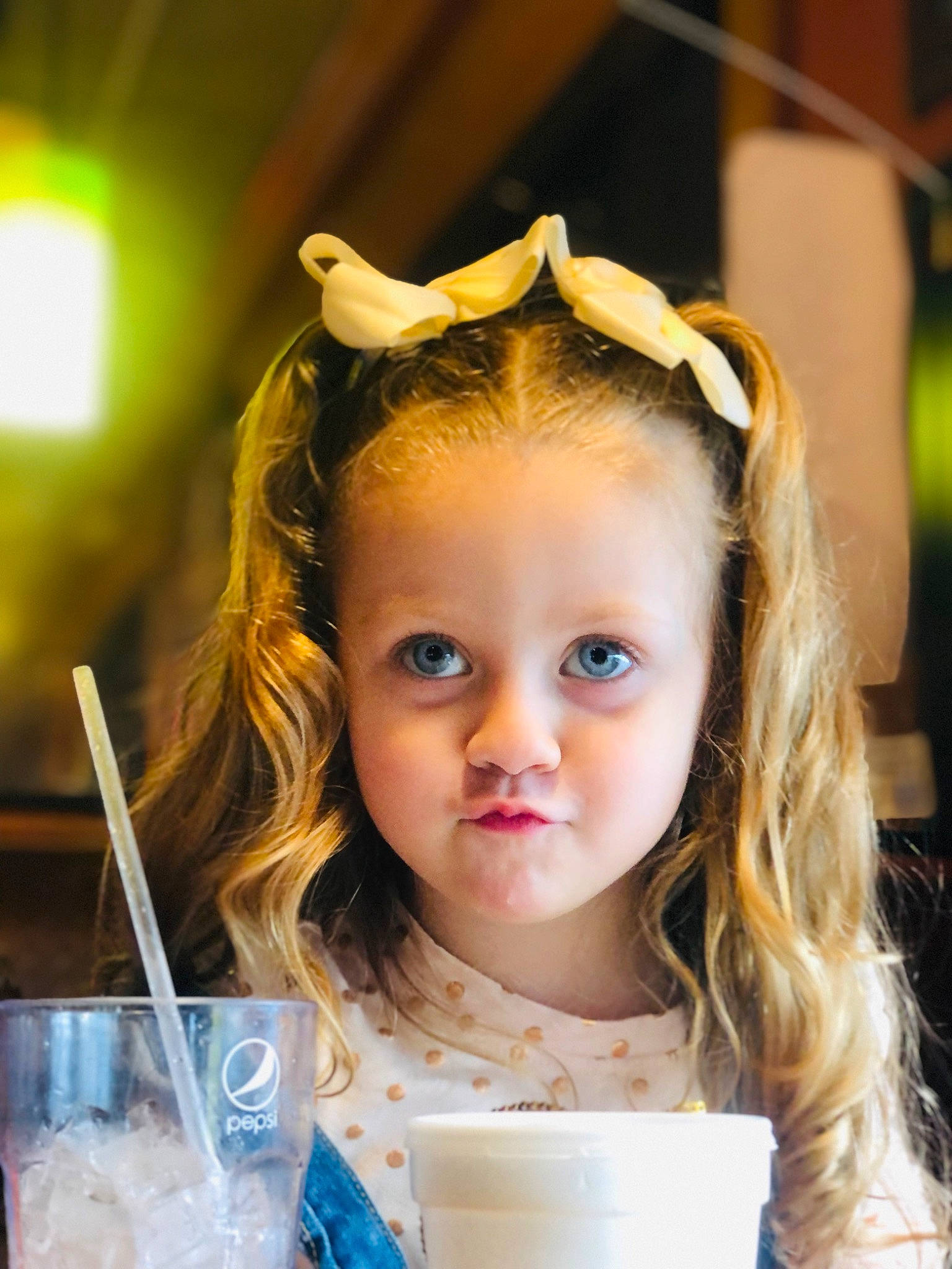 Lydia joined the competition — help win amazing prizes! beauty, blond, child, cup, drink, drinking, drinking_straw, drinkware, eyelash, eyewear, fashion_accessory, fun, hairstyle, happy, headband, headpiece, iris, person, photograph, snapshot