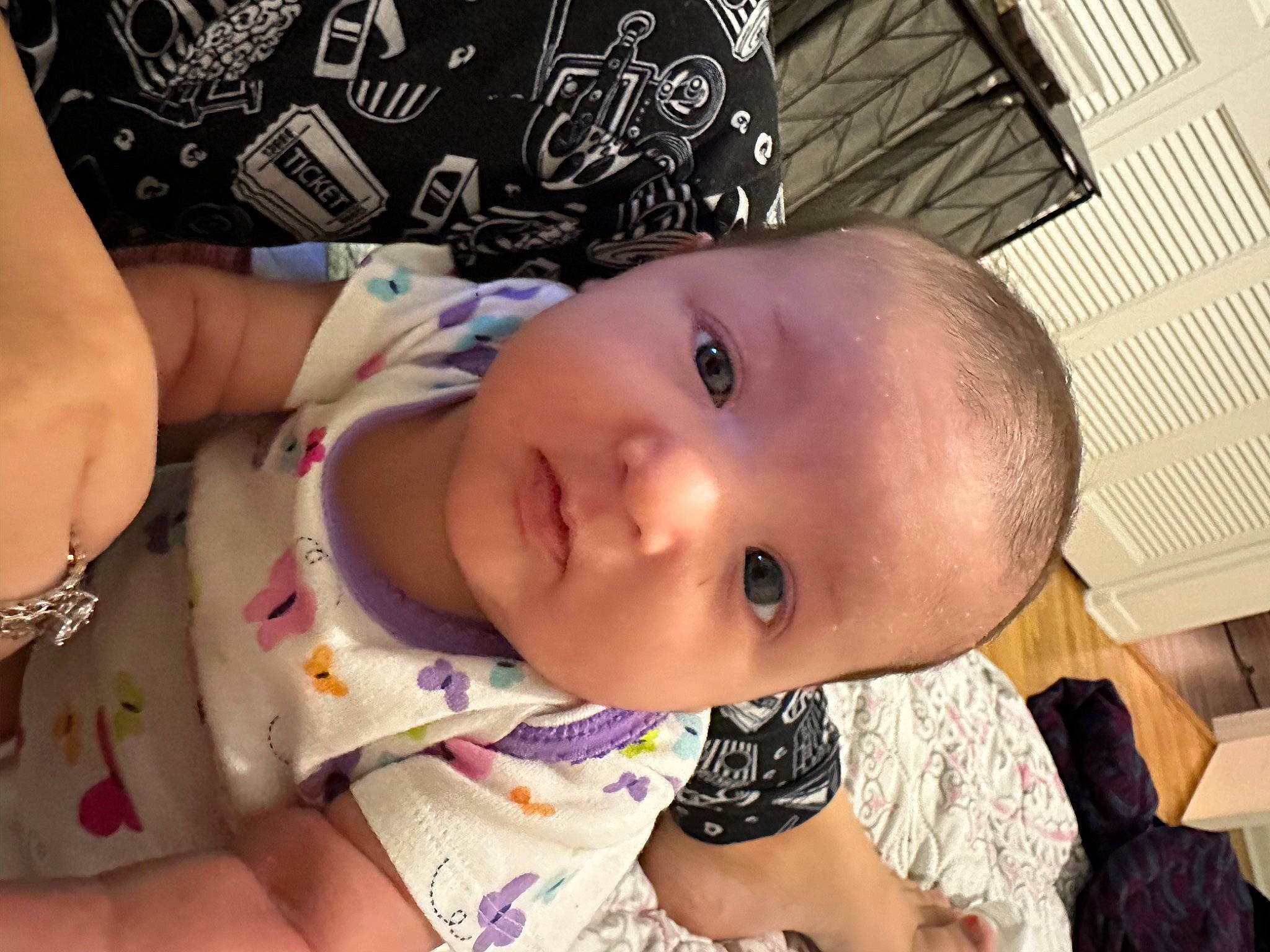 Kaelynn is registered to the contest to win money with this photo: baby, baby_toddler_clothing, cheek, chest, child, comfort, ear, eye, eyebrow, eyelash, happy, iris, lip, mouth, nail, nose, person, skin, throat, toddler