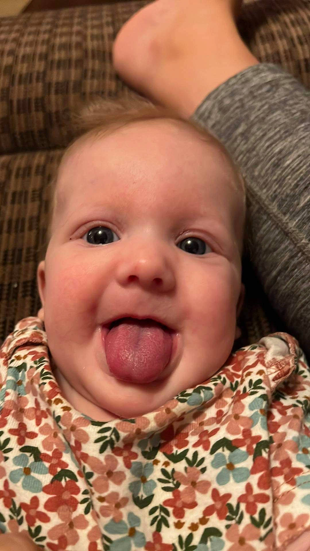 Kinsley joined the competition — help win amazing prizes! baby, baby_toddler_clothing, cheek, ear, eyebrow, eyelash, finger, forehead, fun, gesture, happy, iris, lip, mouth, nose, organ, person, skin, smile, toddler