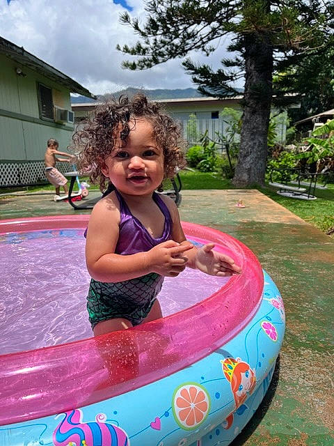 Treasure joined the competition — help win amazing prizes! bathing, child, cloud, event, fun, grass, happy, house, inflatable, leisure, nonbuilding_structure, person, pink, plant, recreation, sky, smile, toddler, tree, water