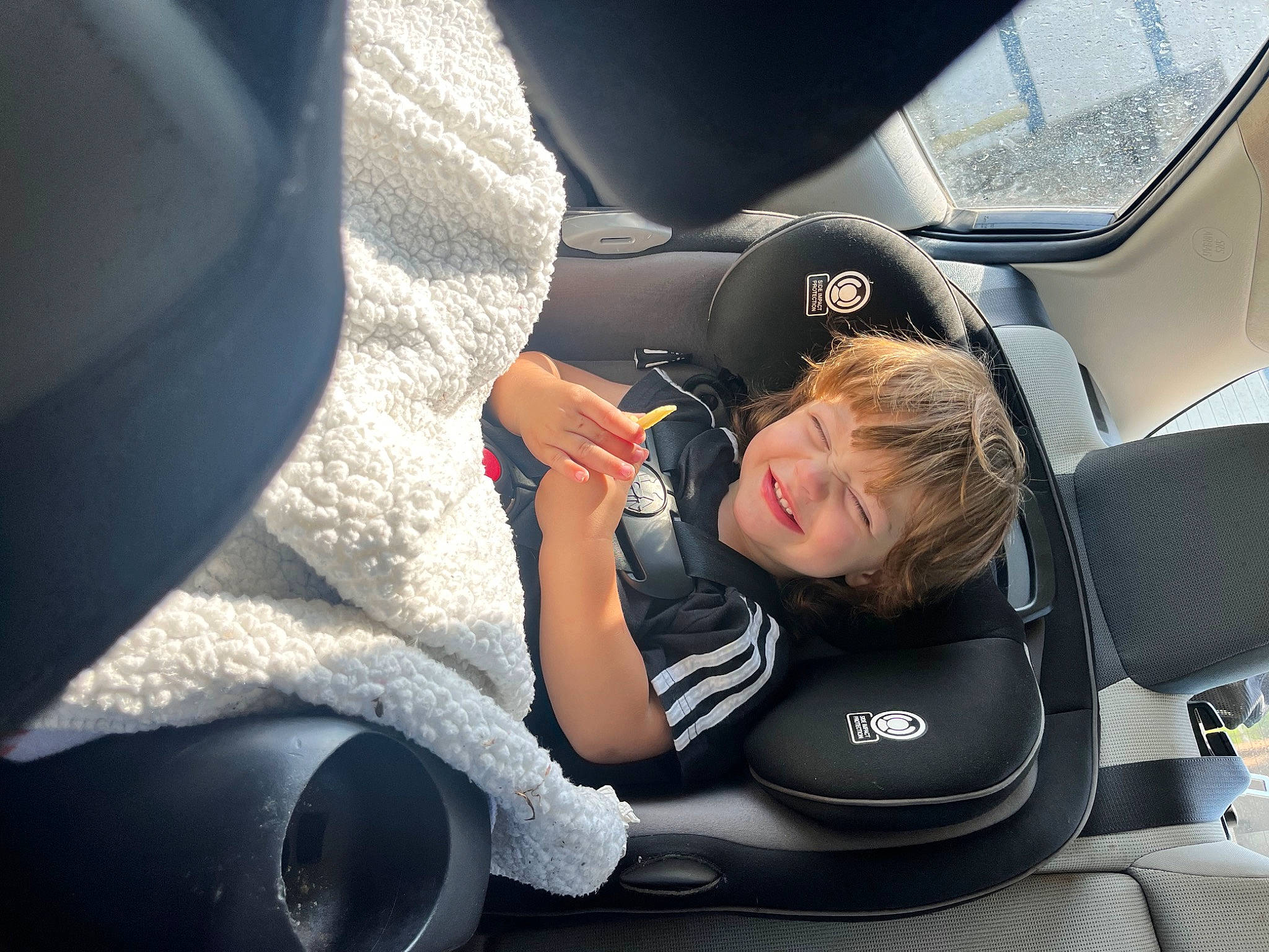 Jaxson Murphy joined the competition — help win amazing prizes! auto_part, automotive_design, automotive_exterior, automotive_tire, automotive_wheel_system, baby_in_car_seat, car, car_seat, car_seat_cover, comfort, family_car, head_restraint, joy, motor_vehicle, person, personal_luxury_car, steering_part, steering_wheel, toddler, vehicle