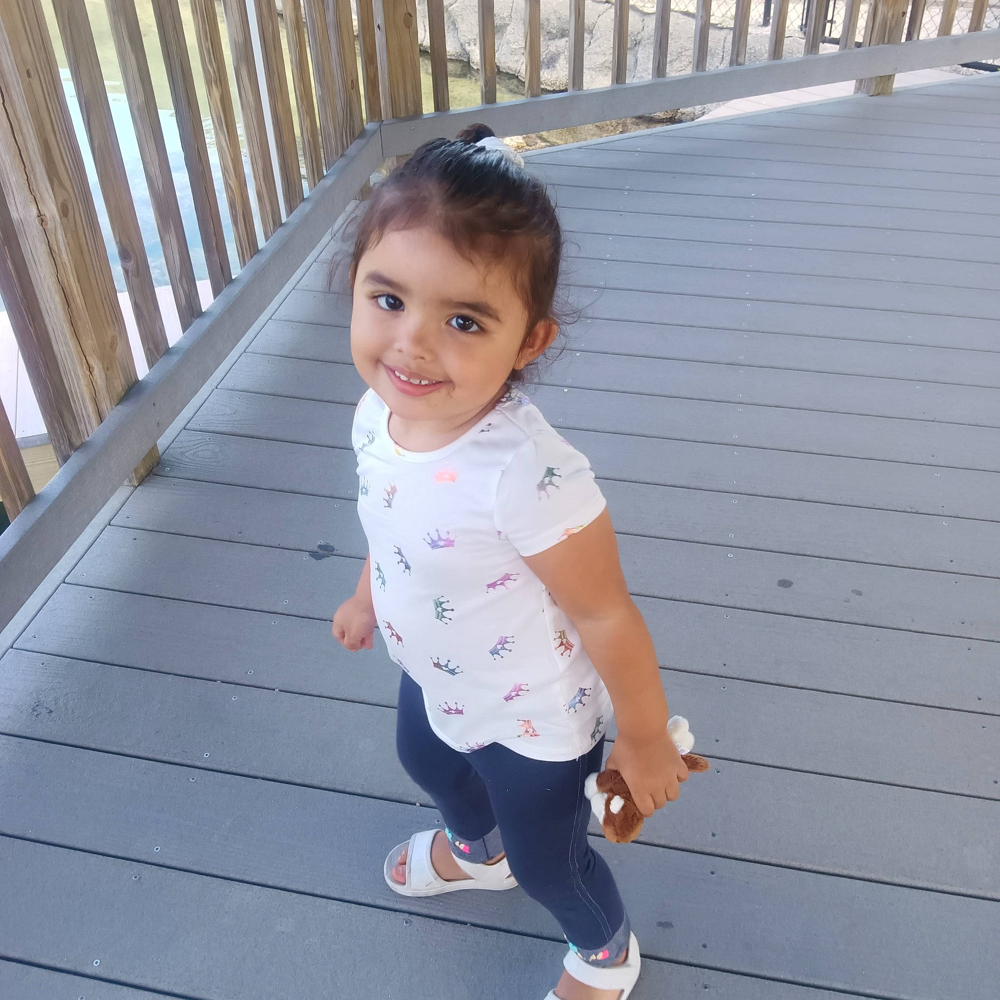 Alicia joined the competition — help win amazing prizes! baby, baby_toddler_clothing, beauty, child, electric_blue, eye, face, hair, happy, hardwood, human_leg, joy, leg, leisure, pattern, person, sleeve, smile, t_shirt, toddler