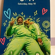 Scooby joined the competition — help win amazing prizes! casual, close_up, colorful, digital_screen, dog, doodles, friendship, green_hoodie, happy, hearts, illustration, lock_screen, man, peace_sign, phone, portrait, selfie, sitting, smiling_flower, stars