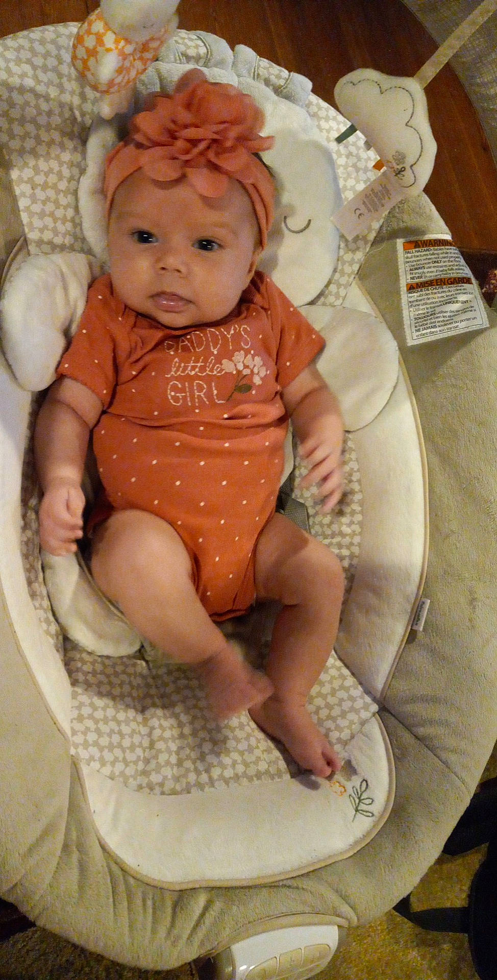 Everest joined the competition — help win amazing prizes! baby, baby_toddler_clothing, cheek, chest, child, comfort, dress, face, foot, hairstyle, head, headwear, human_leg, leg, nail, peach, person, pink, sitting, skin