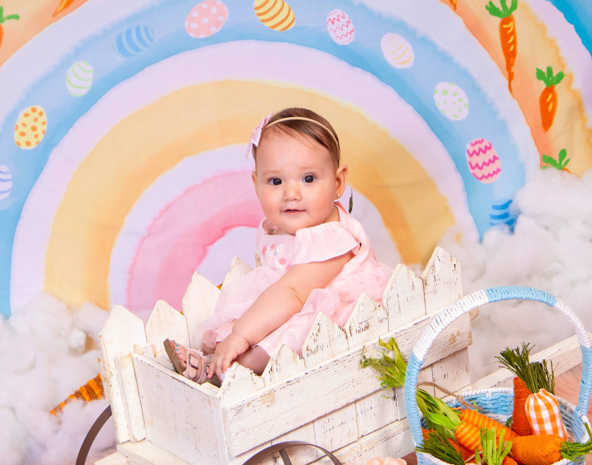 Micaela is registered to the contest to win money with this photo: ananas, baby, baby_products, baby_toddler_clothing, child, comfort, dress, facial_expression, fun, happy, orange, person, photograph, picture_frame, pink, product, skin, textile, toddler, white