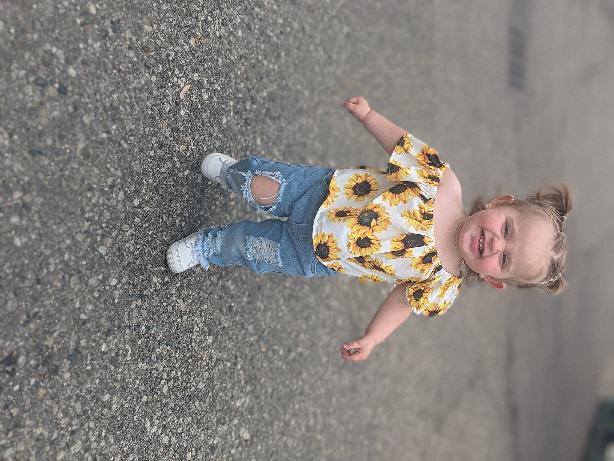 Emelia joined the competition — help win amazing prizes! asphalt, child, concrete, flooring, fun, grass, happy, human_leg, joy, leg, leisure, pattern, person, play, recreation, road_surface, sand, shadow, smile, soil