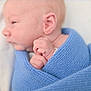 Malachi joined the competition — help win amazing prizes! newborn, baby, infant, wrapped, blue_blanket, knitted, sleeping, peaceful, hands, clasped, skin, face, ear, soft, closeup, portrait, resting, cute, toddler, child
