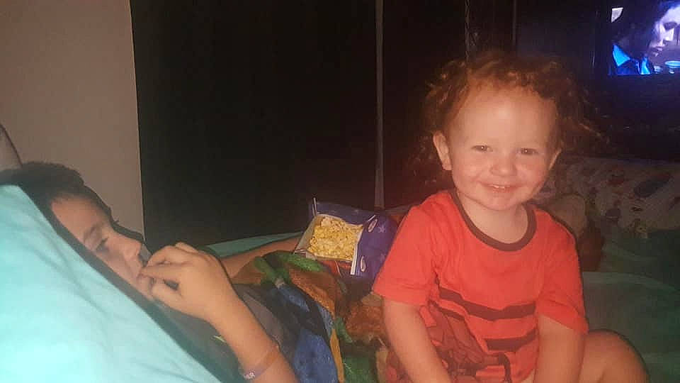 Brayden is registered to the contest to win money with this photo: arm, child, ear, elbow, eye, finger, fun, hand, human_body, joy, leg, mouth, neck, person, smile, thumb, toddler