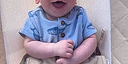 Levi is registered to the contest to win money with this photo: baby, baby_boy, baby_seat, blue_clothing, casual, child, clothing, comfort, cute, face, hands, happy, head, indoor, infant, portrait, seat, skin, smiling, sunglasses