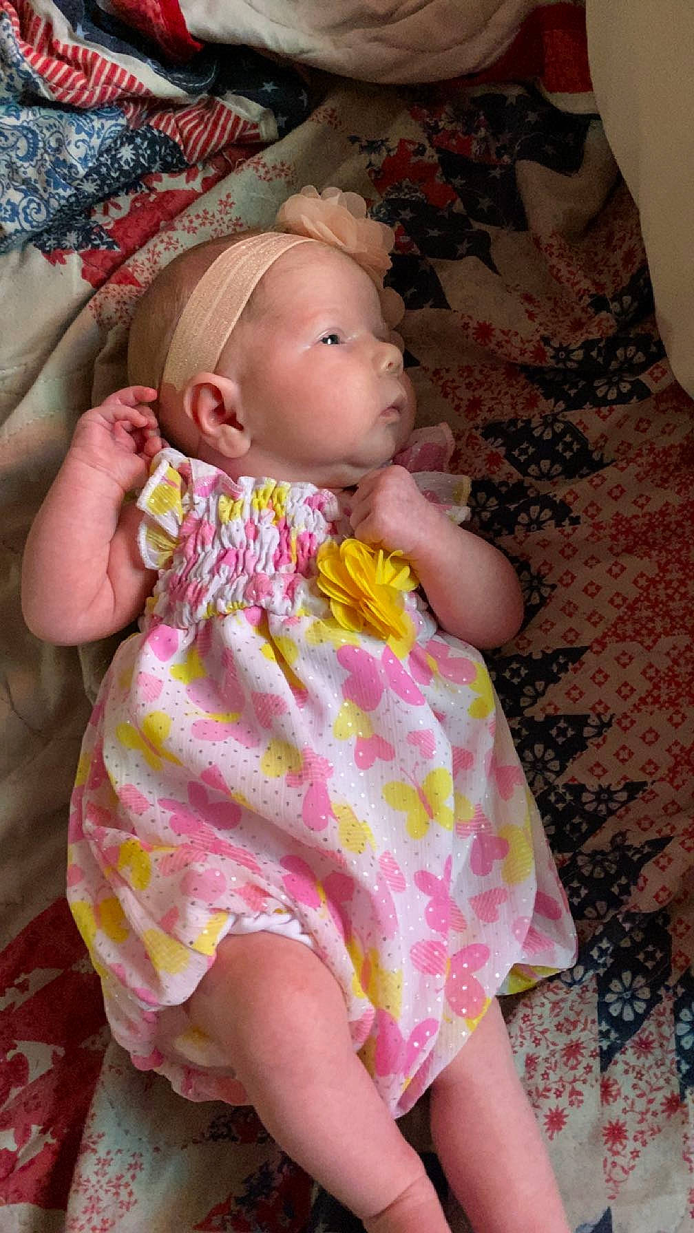 Lilith joined the competition — help win amazing prizes! baby, baby_toddler_clothing, beauty, cheek, child, comfort, dress, eye, finger, happy, head, human_body, linens, lip, nose, person, pink, skin, sleeve, textile