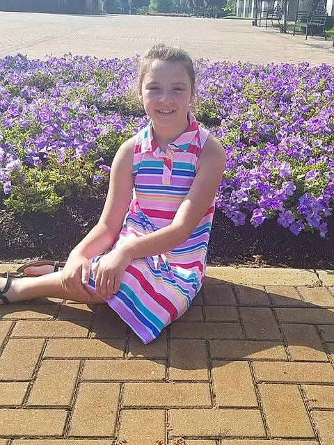 Alyssa is registered to the contest to win money with this photo: dress, flower, flowering_plant, joy, lavender, leg, lilac, person, plant, purple, sitting, spring, summer, vacation, viola, violet, violet_family, wildflower