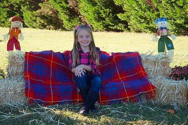 Emilee joined the competition — help win amazing prizes! adaptation, design, grass, hay, joy, pattern, person, plaid, plant, straw, tartan, textile