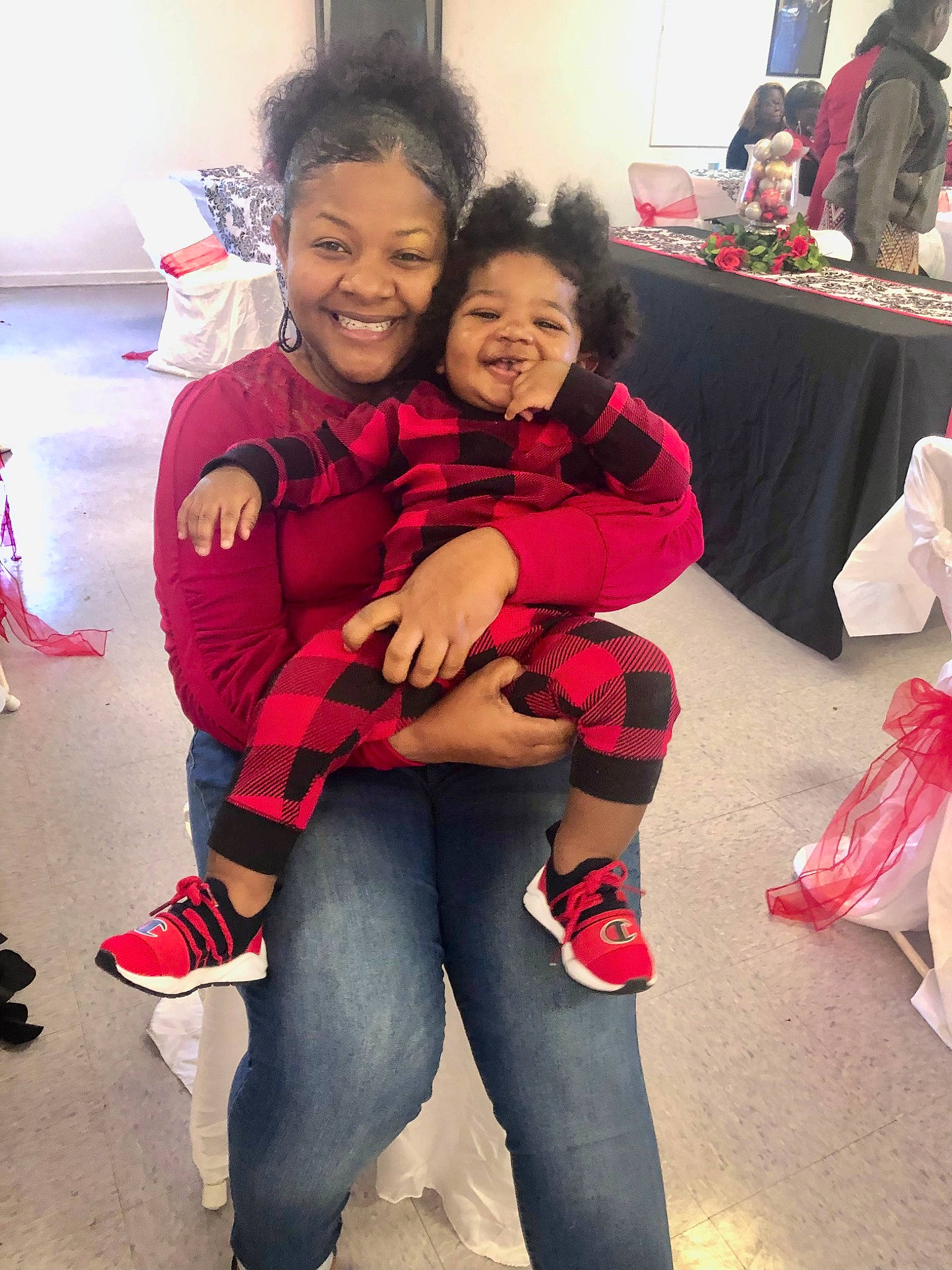 Creed joined the competition — help win amazing prizes! baby, chair, child, event, fun, hairstyle, happy, human, human_leg, joy, knee, lap, leisure, person, red, shoe, sitting, skin, smile, sneakers