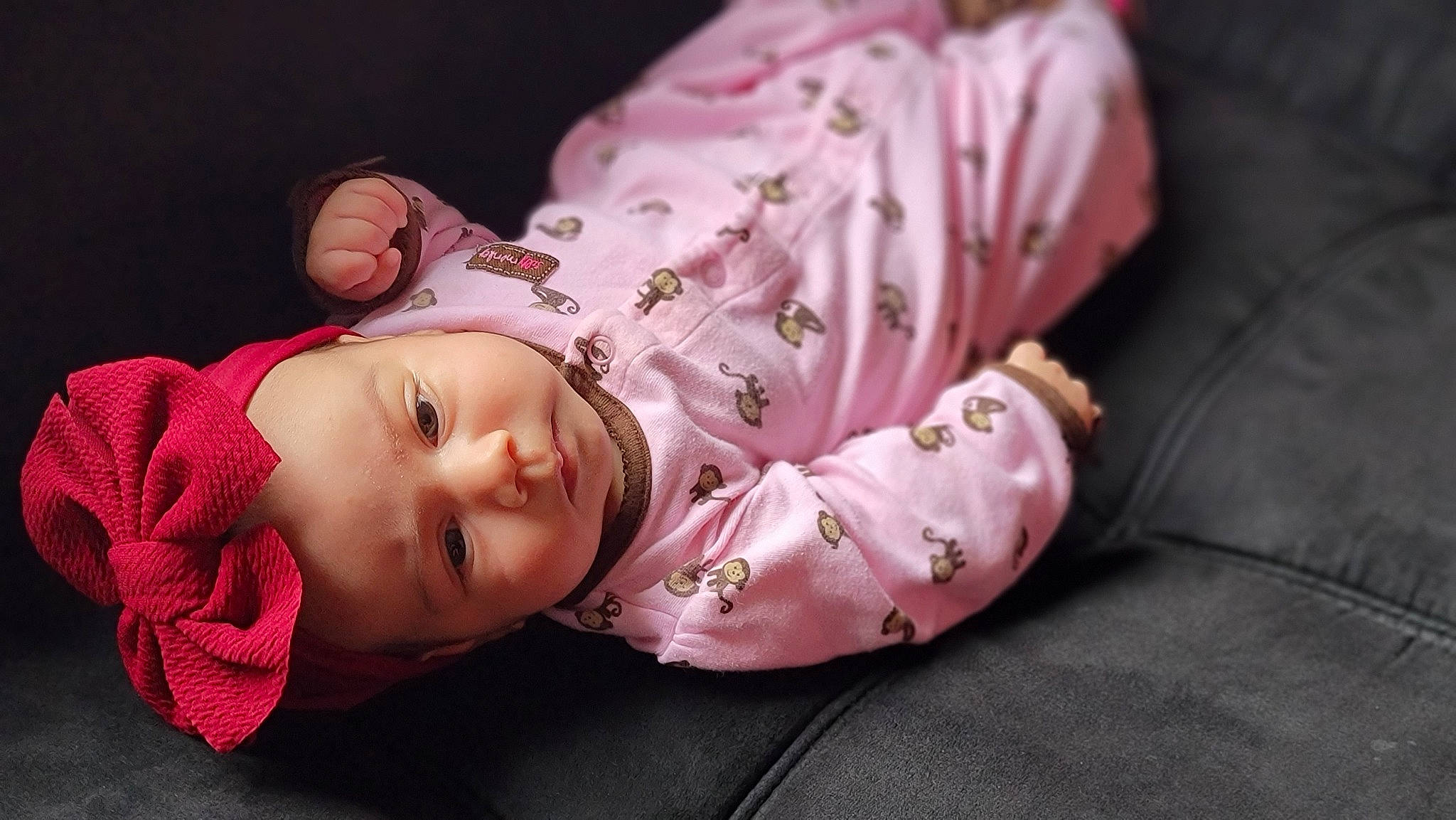 Lesly joined the competition — help win amazing prizes! arm, baby, baby_toddler_clothing, cheek, child, comfort, eyelash, flash_photography, head, human_body, linens, lip, magenta, nose, person, pink, purple, skin, sleeve, textile