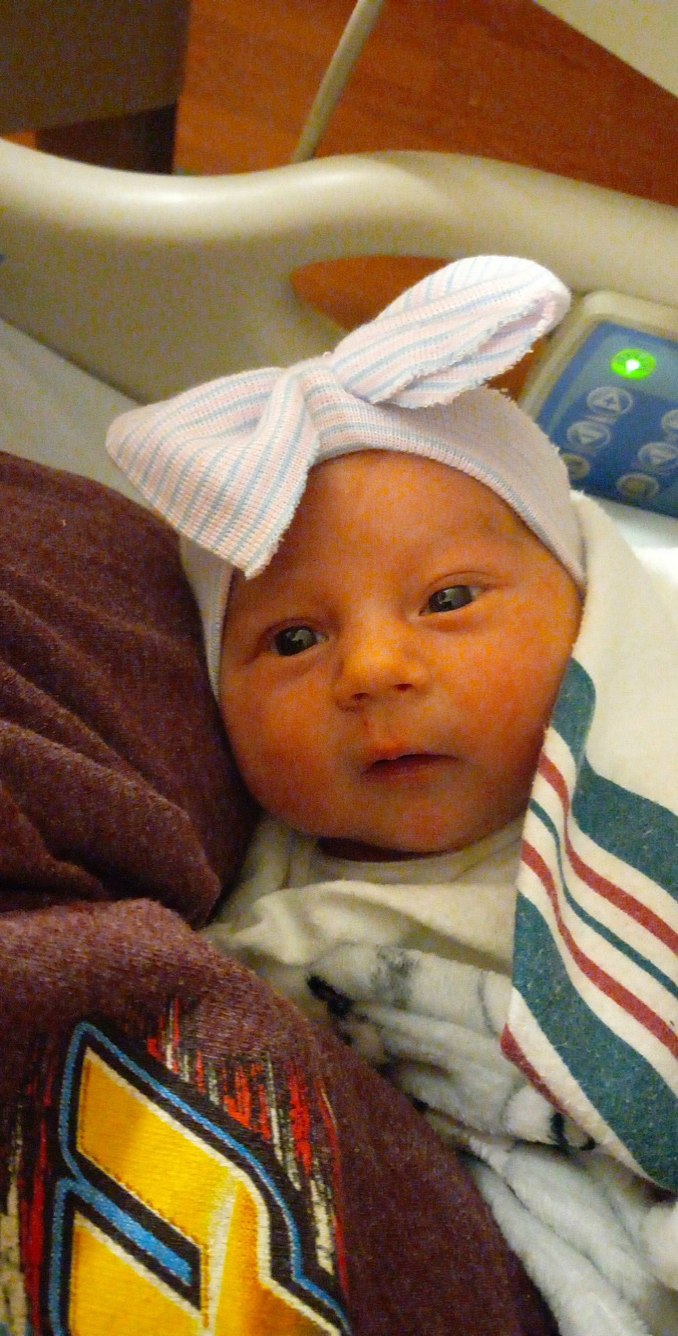 Millie joined the competition — help win amazing prizes! baby, baby_products, baby_safety, baby_sleeping, baby_toddler_clothing, beanie, cap, carmine, cheek, child, comfort, eye, eyebrow, headgear, headwear, knit_cap, linens, person, room, serveware