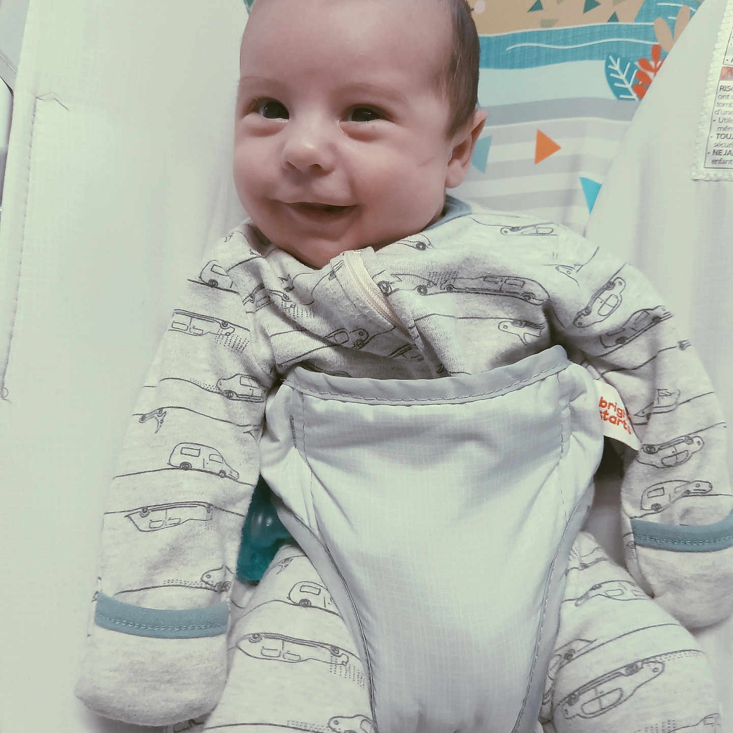 Theodore joined the competition — help win amazing prizes! accessories, applique, baby, babylaughing, bed, blanket, bodypart, clothing, coat, couch, cradle, crib, cushion, dress, face, finger, furniture, hand, happy, hat