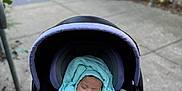 Willow joined the competition — help win amazing prizes! baby, blanket, car_seat, sleeping, outdoor, autumn, sidewalk, child, infant, wrapped, peaceful, person, soft, cozy, seat, nature, head, clothing, young, portrait