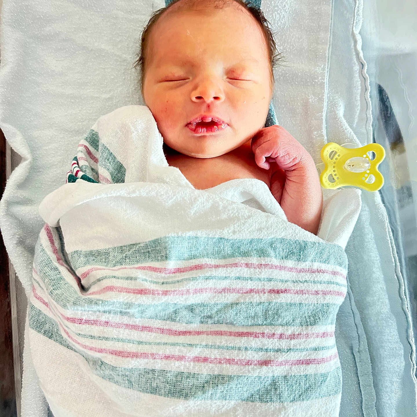 Kayden Jackowicz is registered to the contest to win money with this photo: baby, bassinet, bed, blanket, child, cute, healthcare, hospital, human, infant, maternity, newborn, pacifier, peaceful, resting, skin, sleeping, soft, towel, wrapped