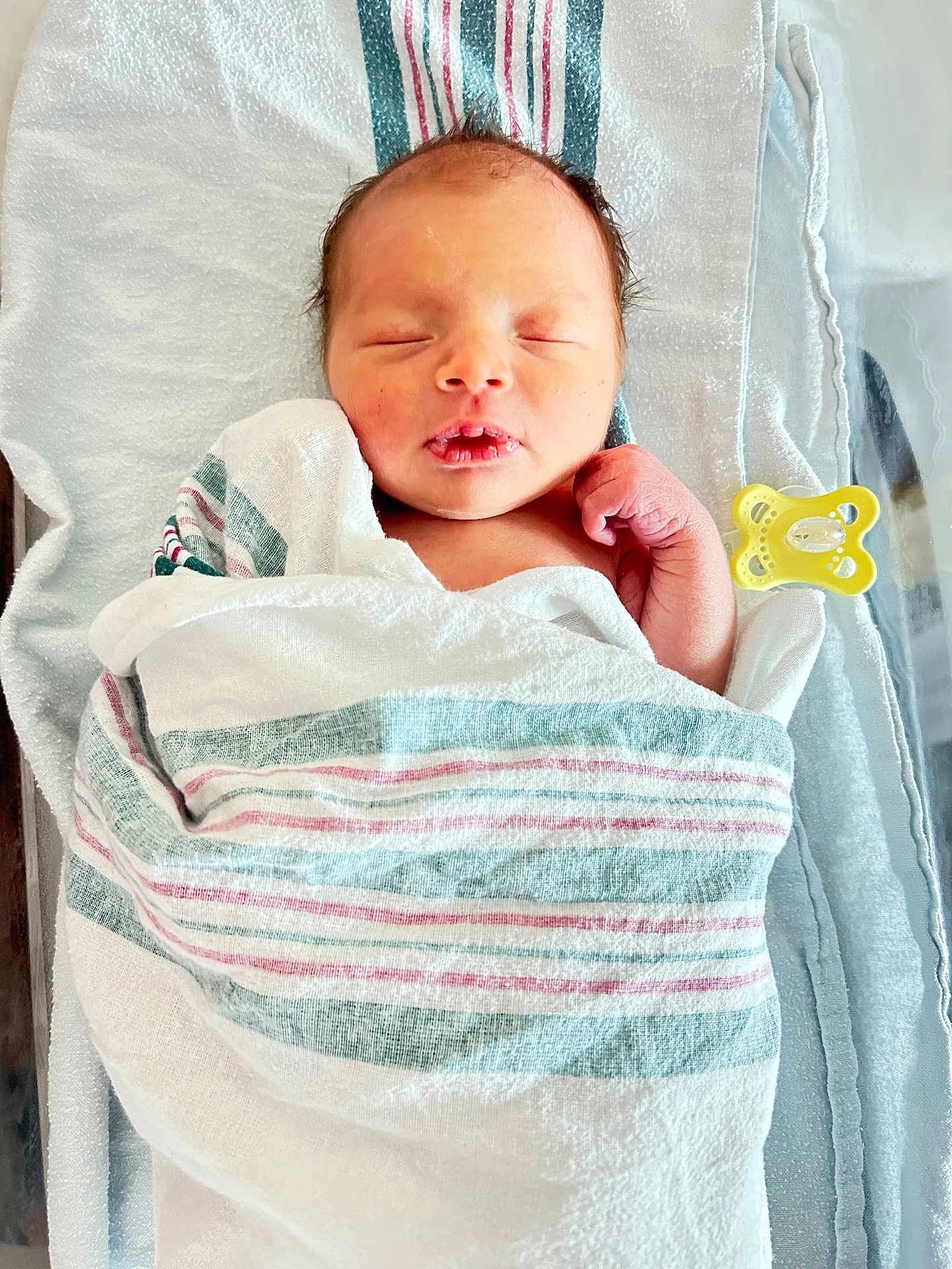 Kayden Jackowicz is registered to the contest to win money with this photo: newborn, baby, blanket, hospital, pacifier, bassinet, sleeping, wrapped, infant, child, cute, peaceful, resting, soft, skin, human, bed, healthcare, maternity, towel