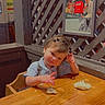 Kohen joined the competition — help win amazing prizes! black_hearts, blue_shirt, bread, child, coca_cola, curious, cute, cute_expression, food, high_chair, indoor, lattice, playing, restaurant, suspenders, table, toddler, vintage_poster, wall, wooden