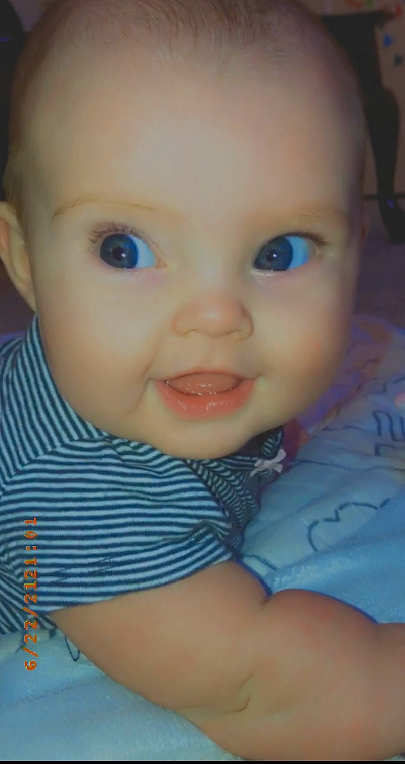 Otis Mae joined the competition — help win amazing prizes! azure, baby, baby_toddler_clothing, cheek, child, chin, eye, eyebrow, eyelash, finger, happy, iris, lip, mouth, nose, person, skin, sleeve, smile, standing