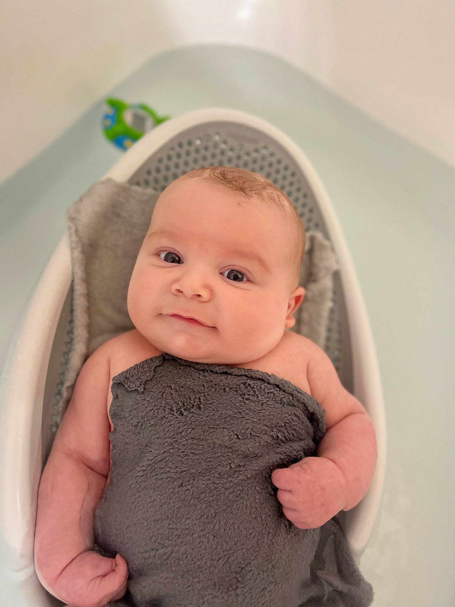 Waylen joined the competition — help win amazing prizes! abdomen, baby, baby_products, baby_safety, baby_toddler_clothing, bathing, cap, cheek, child, comfort, fashion_accessory, happy, headgear, iris, lip, pattern, person, sitting, sleeve, smile