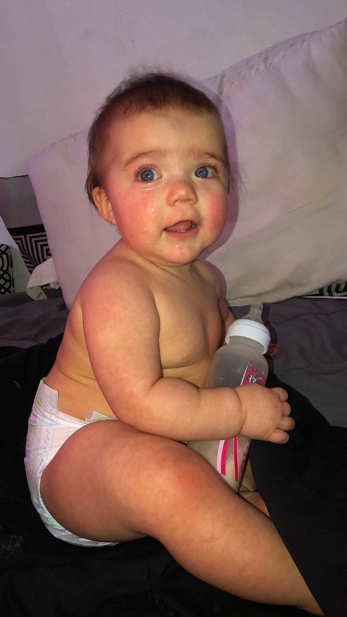 Sophia Lou joined the competition — help win amazing prizes! abdomen, arm, baby, cheek, child, elbow, eye, finger, hand, leg, mouth, muscle, neck, person, sitting, skin, smile, thigh, thumb, toddler