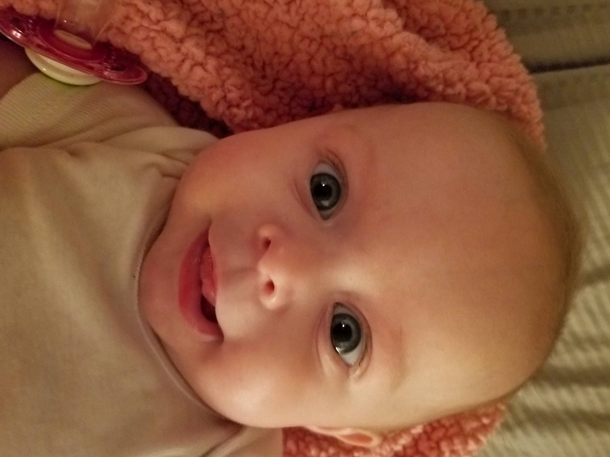 Sophia is registered to the contest to win money with this photo: baby, beauty, cheek, child, chin, close_up, eye, eyebrow, face, facial_expression, forehead, head, iris, lip, mouth, nose, organ, person, skin, smile