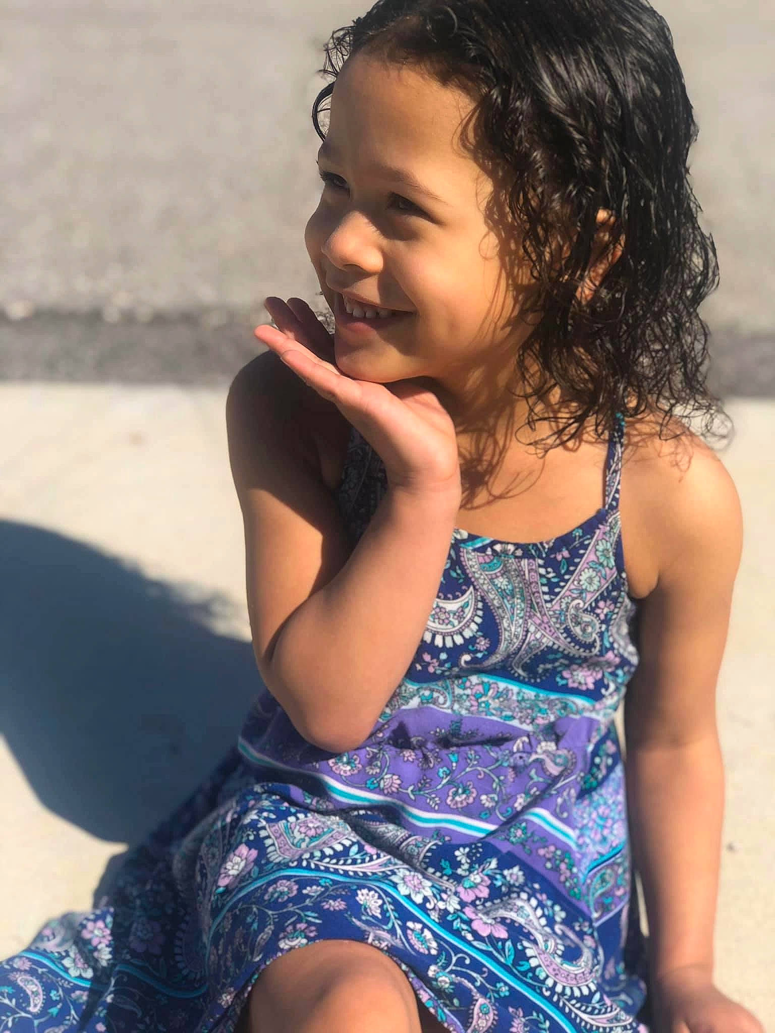 Carma joined the competition — help win amazing prizes! arm, beauty, black_hair, child, chin, hair, hairstyle, human, human_leg, joy, leg, long_hair, model, nose, person, photo_shoot, photography, sitting, smile, summer