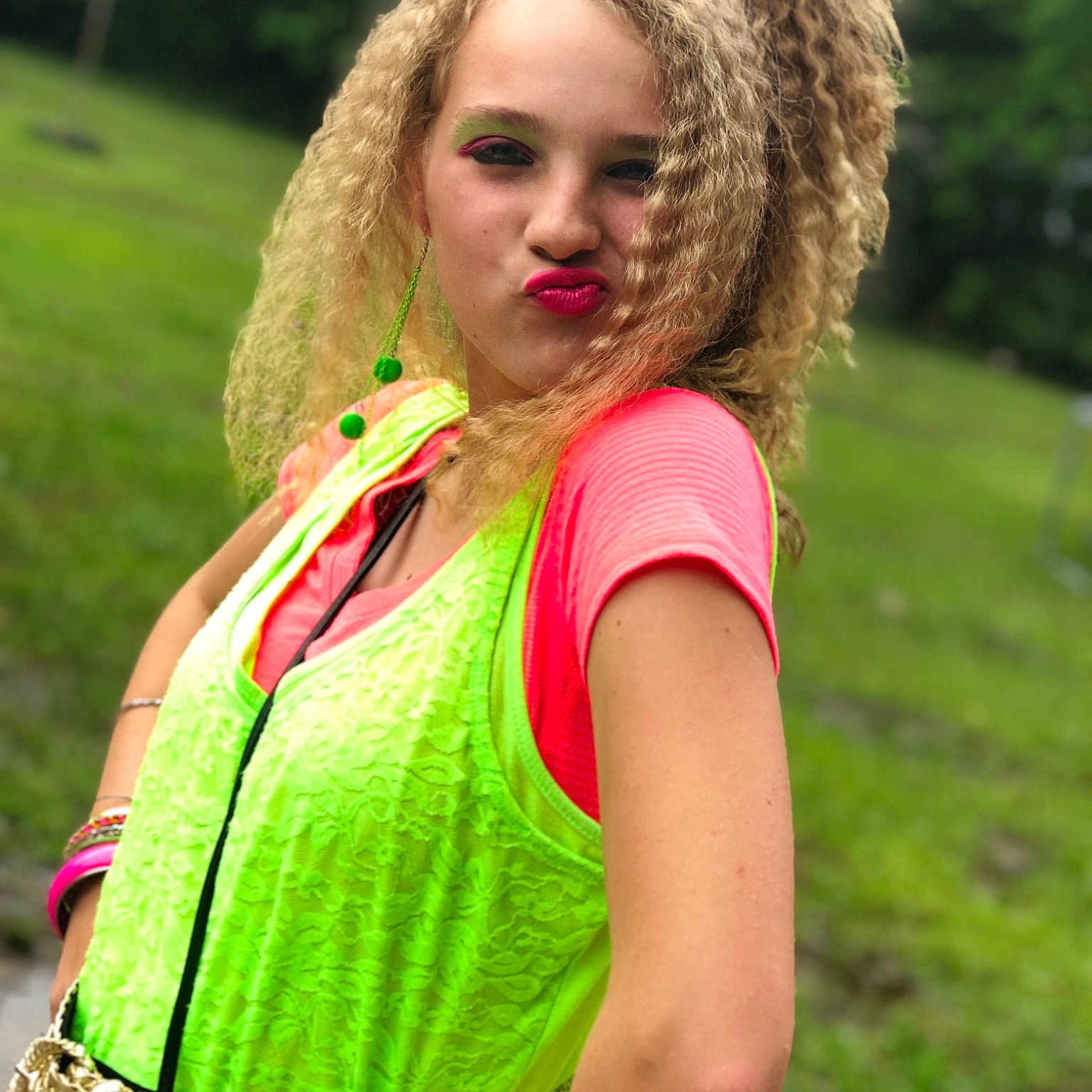 Savanah joined the competition — help win amazing prizes! beauty, blond, brown_hair, dreadlocks, dress, fun, grass, green, hair, hairstyle, lady, lip, long_hair, model, person, photo_shoot, photography, pink, style, summer