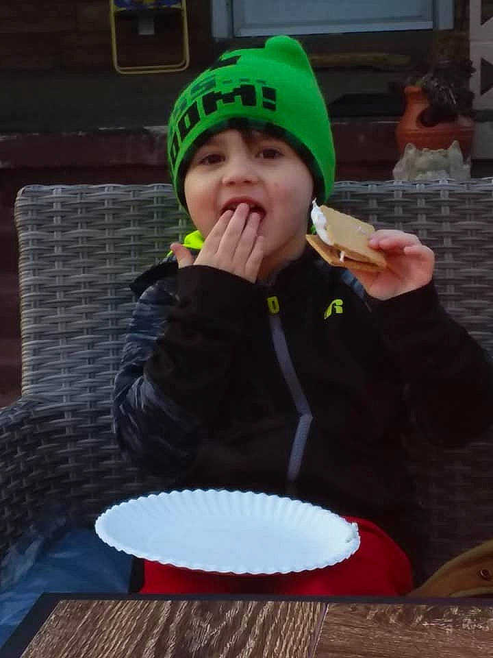 Ericson joined the competition — help win amazing prizes! cap, child, eating, food, fun, headgear, headwear, mouth, person