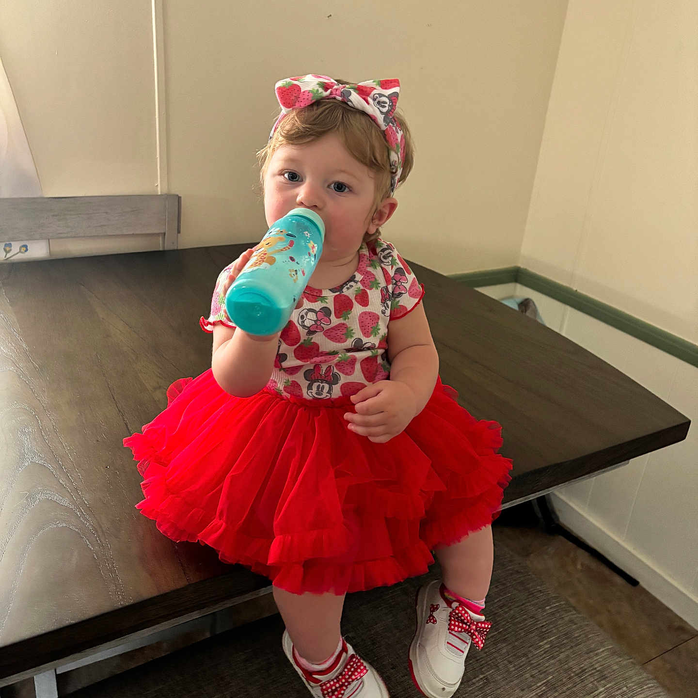 Odesa joined the competition — help win amazing prizes! bodypart, child, clothing, dress, face, female, finger, footwear, girl, hand, hardwood, hat, head, person, photography, plywood, shoe, sitting, skirt, wood