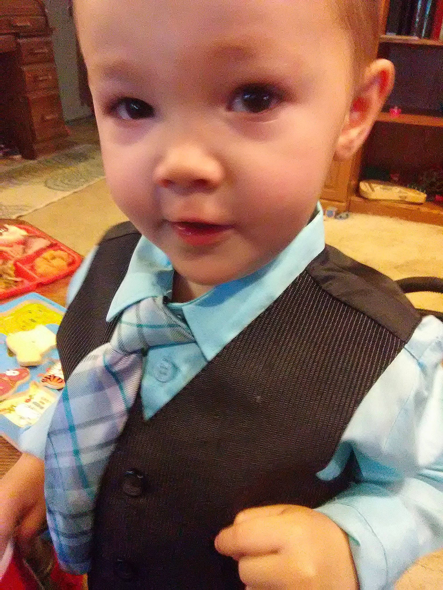 Atticus is registered to the contest to win money with this photo: arm, boy, cheek, child, cool, day, ear, eye, finger, girl, head, infant, mouth, nose, person, product, skin, textile, toddler