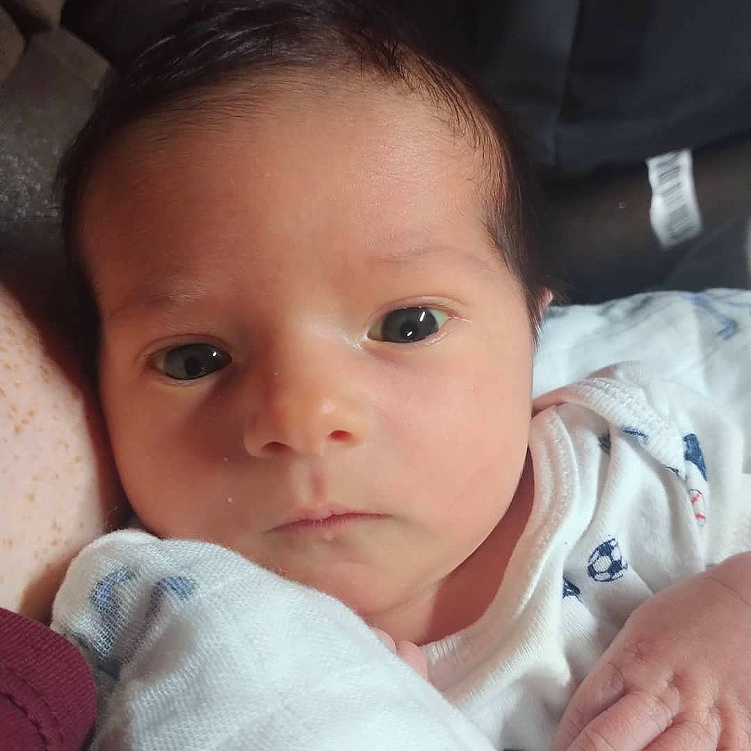 Destyn joined the competition — help win amazing prizes! baby, baby_toddler_clothing, cheek, chin, comfort, ear, eyebrow, eyelash, finger, gesture, hair, happy, iris, lip, mouth, nose, person, skin, sleeve, thumb