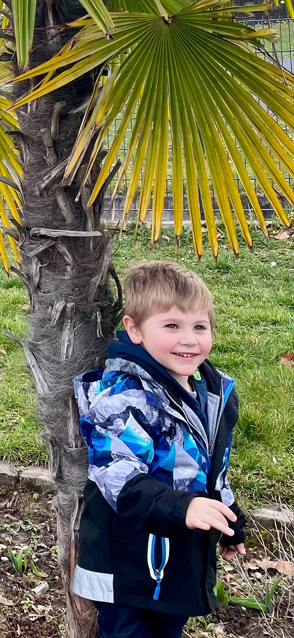 Angélino a rejoint le concours — aidez-le/la à gagner de superbes lots ! arecales, blue, botany, electric_blue, event, fun, grass, green, happy, joy, leaf, leisure, nature, people_in_nature, person, plant, smile, terrestrial_plant, toddler, tree