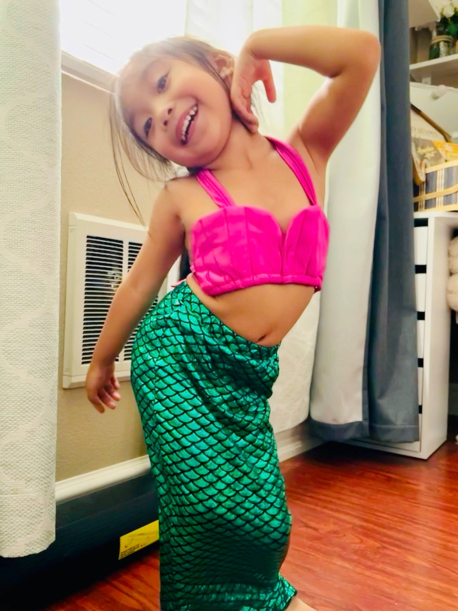 Athena is registered to the contest to win money with this photo: abdomen, black_hair, chest, fashion_design, fashion_model, human_body, human_leg, joint, joy, knee, leg, long_hair, magenta, neck, person, shoulder, smile, sportswear, stomach, thigh