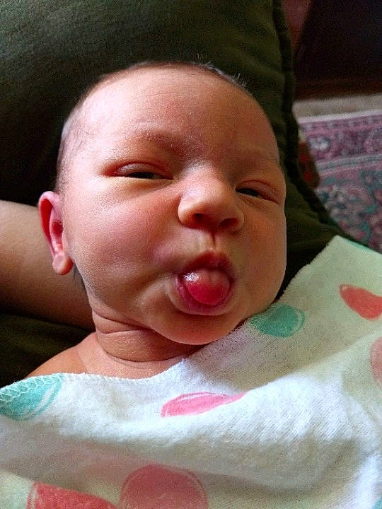Kathleen joined the competition — help win amazing prizes! baby, baby_making_funny_faces, birth, cheek, child, chin, close_up, ear, face, facial_expression, forehead, head, lip, mouth, nose, person, skin, sleep, smile, toddler