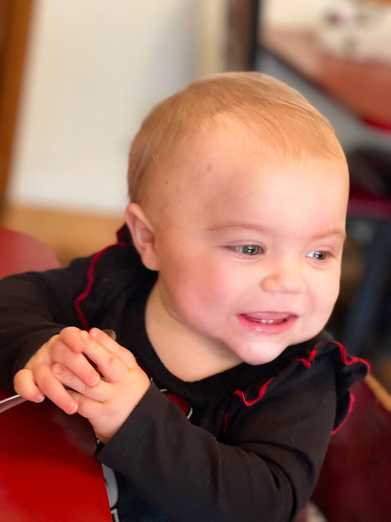 Aubreigh joined the competition — help win amazing prizes! baby_toddler_clothing, cheek, chin, clothing, ear, finger, flash_photography, gesture, hair, hairstyle, happy, iris, lip, mouth, nose, person, skin, sleeve, smile, t_shirt