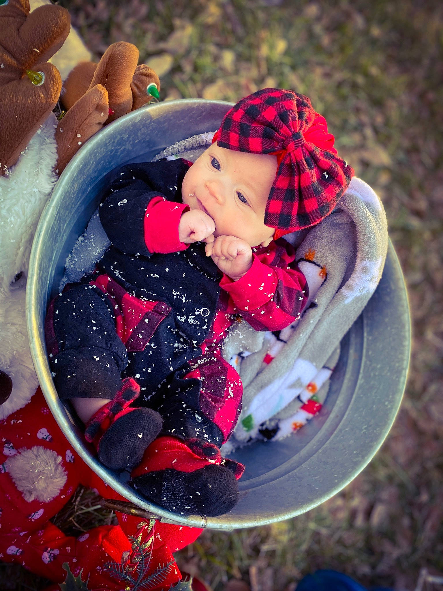 Kimber is registered to the contest to win money with this photo: baby, baby_products, carmine, doll, fashion_accessory, fruit, fun, happy, headwear, leisure, magenta, nail, pattern, people_in_nature, person, plaid, recreation, sweetness, tartan, textile