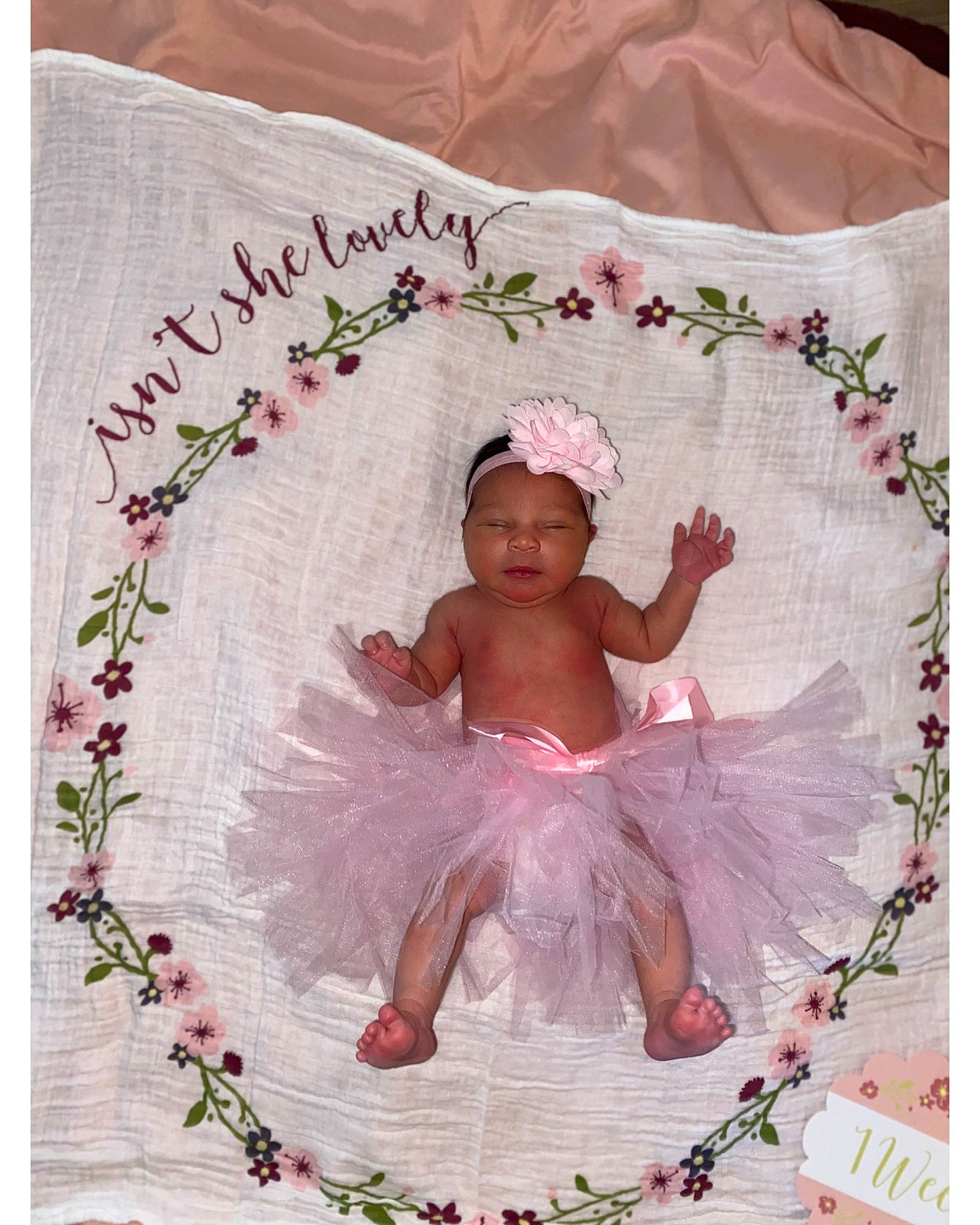 Amani joined the competition — help win amazing prizes! art, baby, baby_products, baby_toddler_clothing, child, circle, comfort, flower, happy, headwear, illustration, linens, magenta, pattern, person, petal, pink, rectangle, sleeve, textile