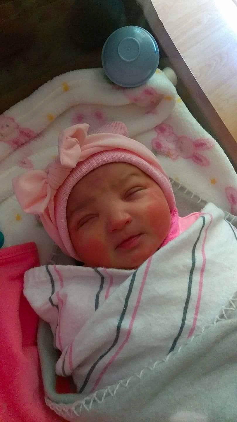 Amariah is registered to the contest to win money with this photo: baby, bedtime, cheek, child, childbirth, headwear, person, pink, skin, toddler