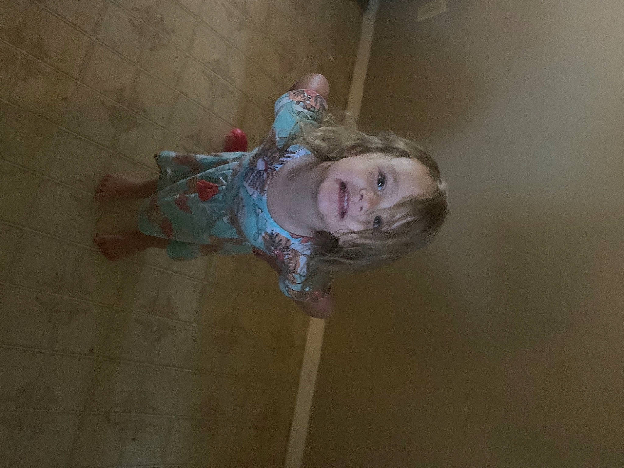 Eretria is registered to the contest to win money with this photo: baby, ceiling, floor, flooring, fun, happy, hardwood, joy, person, room, smile, toddler, wood