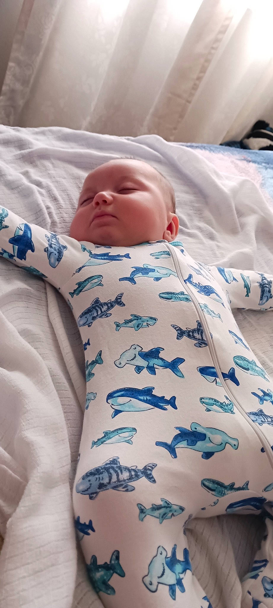 Alexander joined the competition — help win amazing prizes! baby, baby_products, baby_sleeping, baby_toddler_clothing, bed_sheet, bedding, bedtime, blanket, child, comfort, electric_blue, human_leg, linens, pattern, person, room, skin, sleeve, textile, toddler