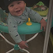 Acito is registered to the contest to win money with this photo: baby, child, smiling, indoor, baby_walker, cap, onesie, toy, happy, person, face, hand, floor, clothing, headwear, infant, play, joy, cute, young