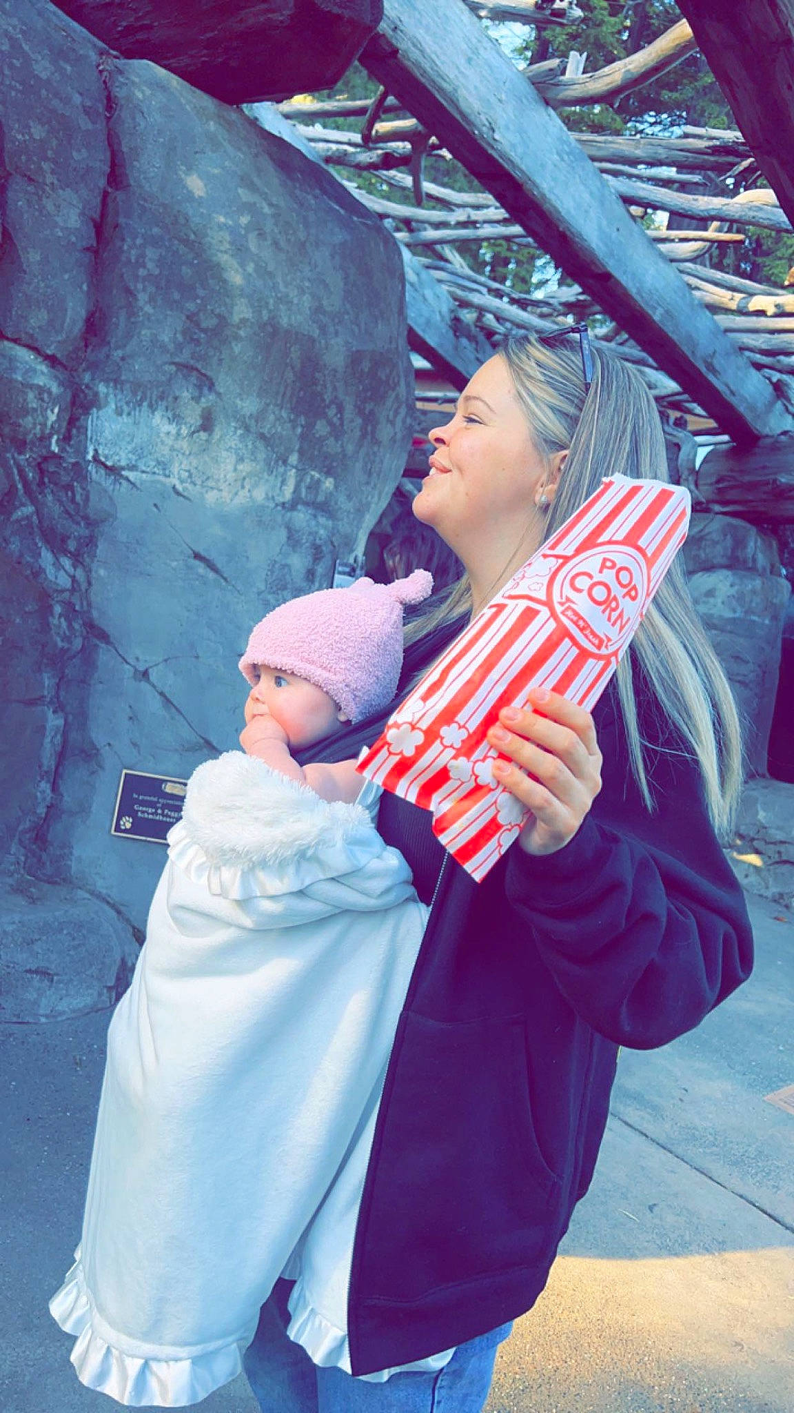 Zoë joined the competition — help win amazing prizes! baseball_cap, cap, child, cool, electric_blue, event, fun, happy, hat, headwear, joy, leisure, person, recreation, scarf, standing, street, temple, toddler, tourism