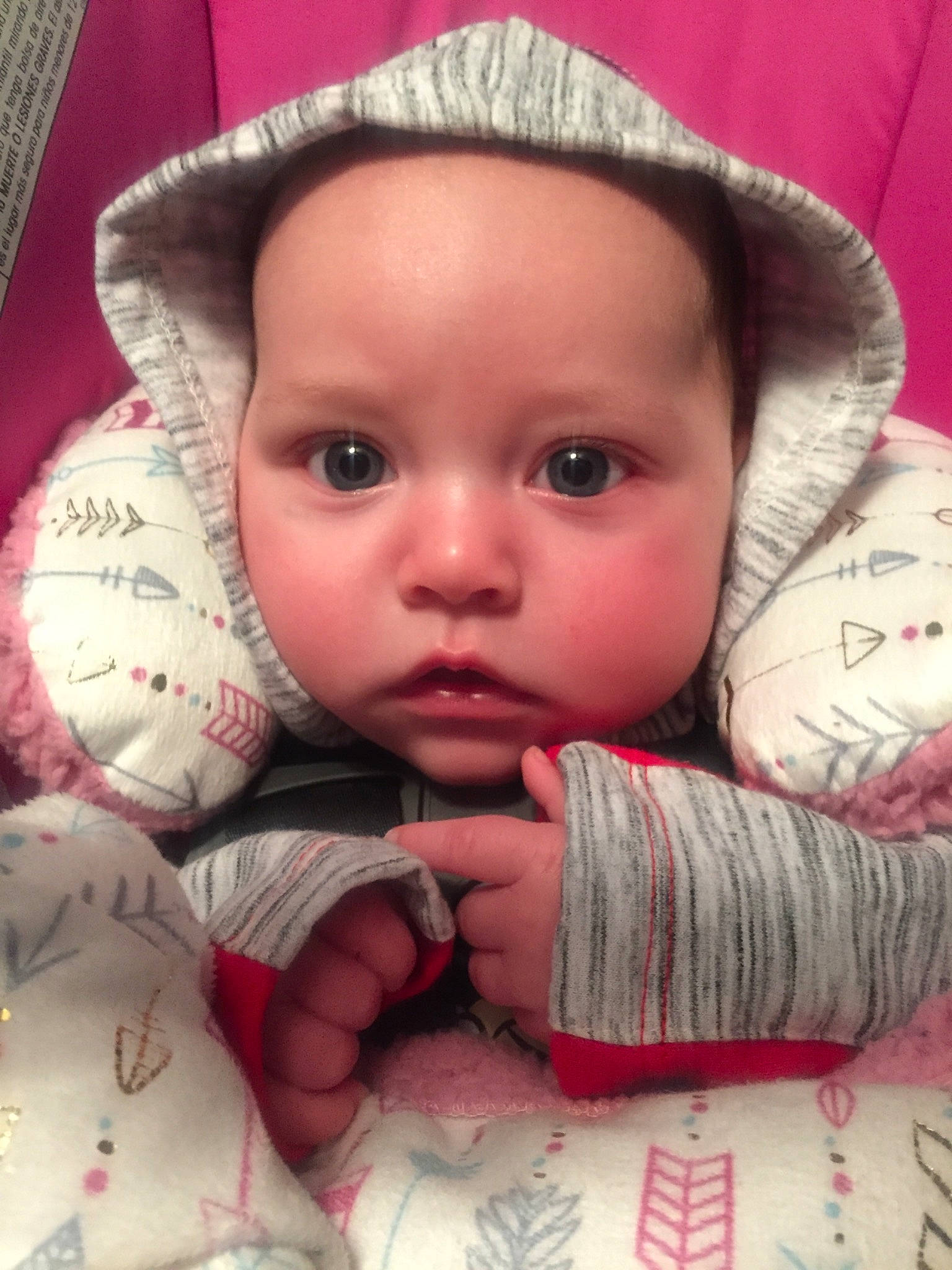 Jacey joined the competition — help win amazing prizes! cheek, child, doll, eye, face, girl, head, infant, iris, lip, mouth, nose, person, pink, product, skin, smile, toddler