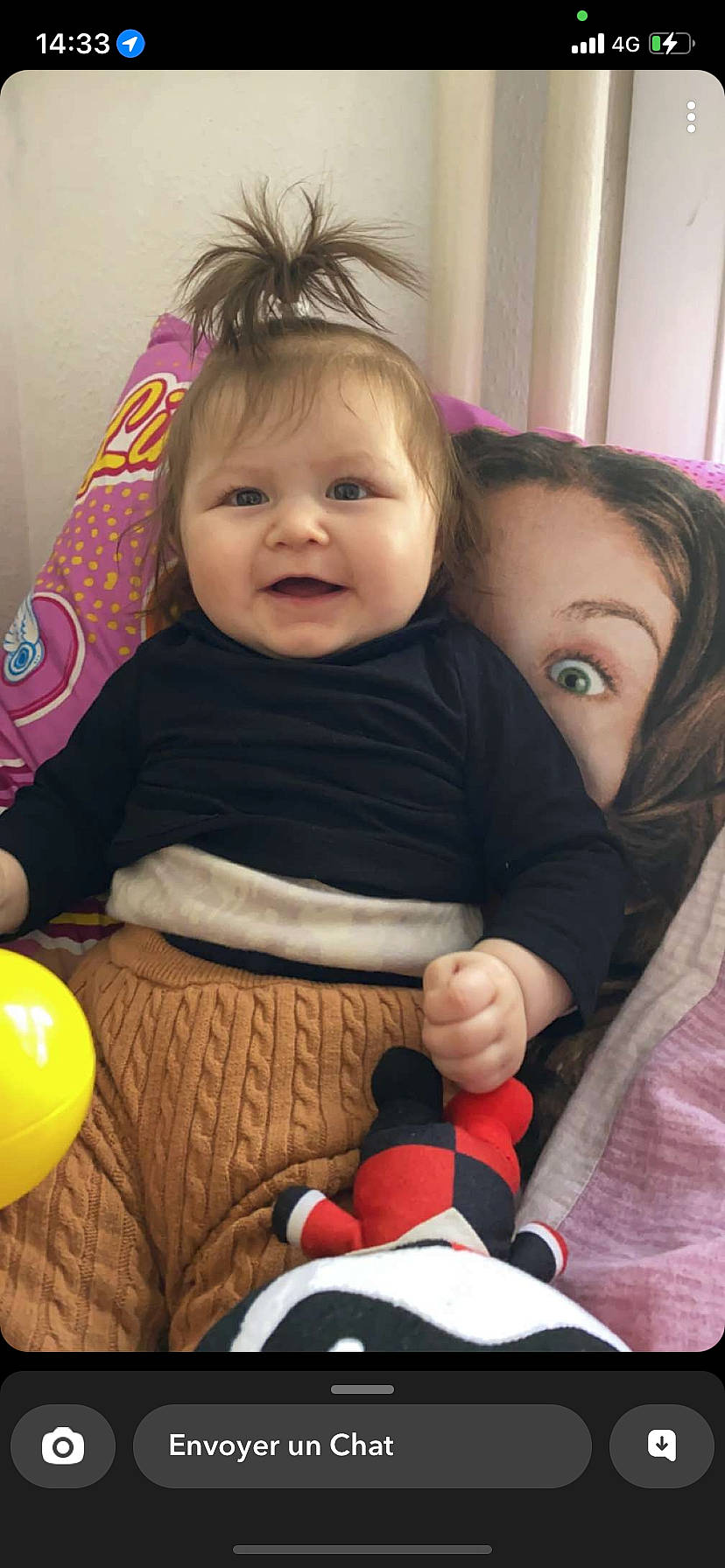 Jordane a rejoint le concours — aidez-le/la à gagner de superbes lots ! baby, baby_toddler_clothing, cheek, comfort, eye, facial_expression, finger, fun, happy, head, human_body, iris, joy, nose, organ, people, person, product, skin, smile