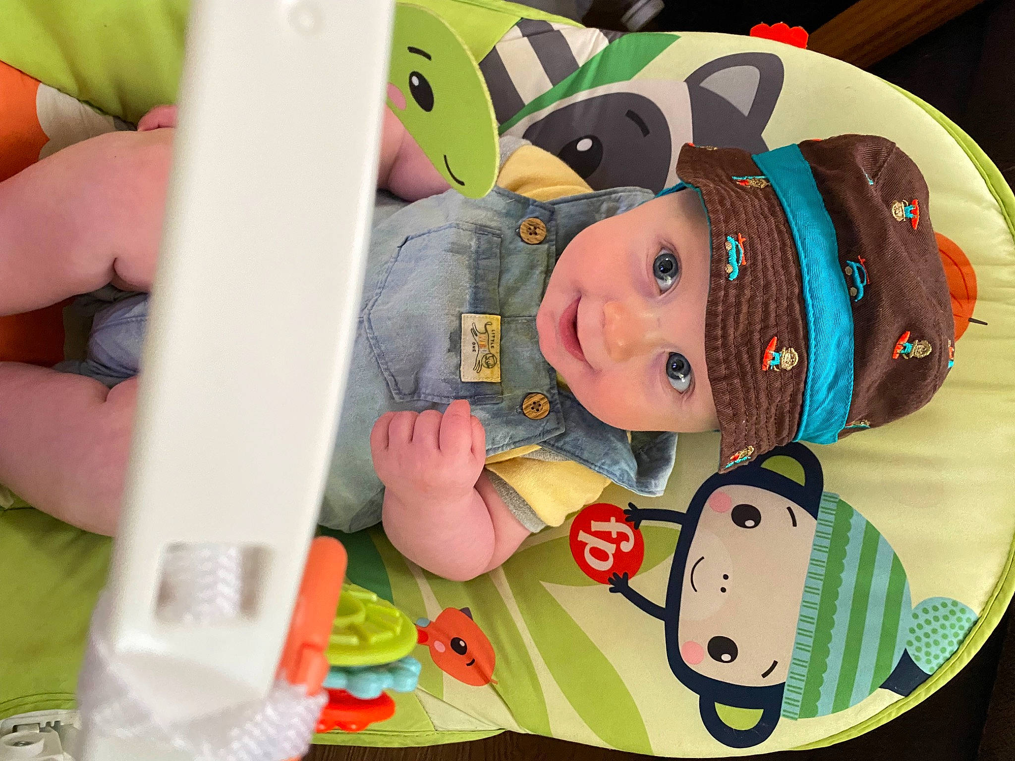 Levi joined the competition — help win amazing prizes! art, audio_equipment, baby, baby_products, cap, cheek, child, fashion_accessory, fun, gesture, happy, headgear, headwear, person, personal_protective_equipment, plastic, play, product, recreation, room