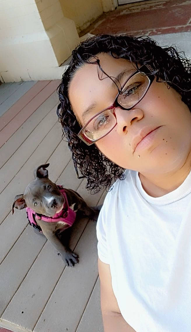 Diamond joined the competition — help win amazing prizes! accessories, animal, bulldog, canine, child, clothing, dog, face, female, girl, glasses, hair, head, person, pet, photography, portrait, puppy, sunglasses, t_shirt